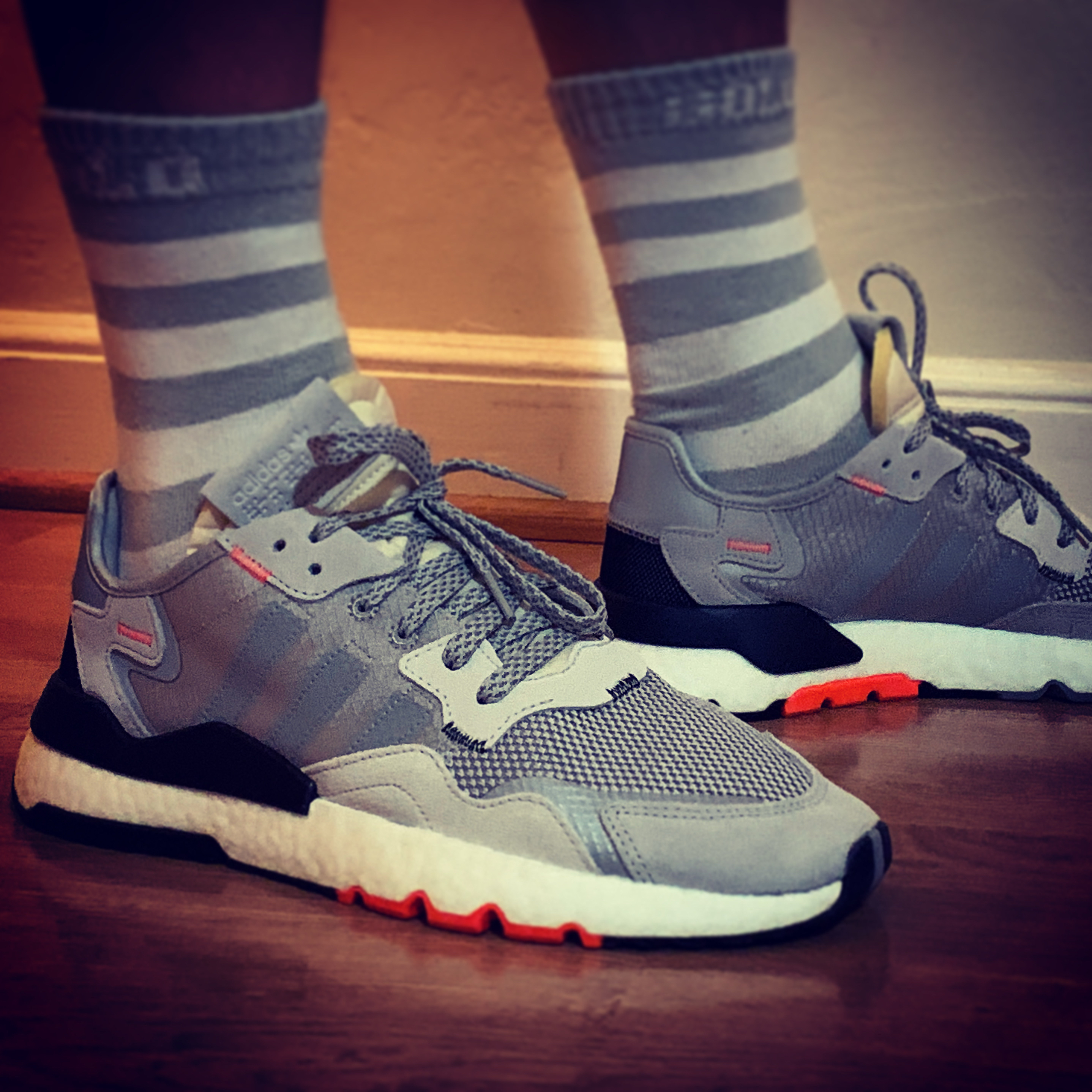 adidas Nite Jogger Grey Orange