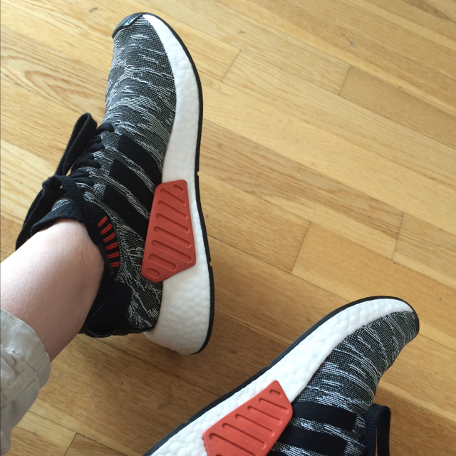 adidas NMD R2 Primeknit Black White