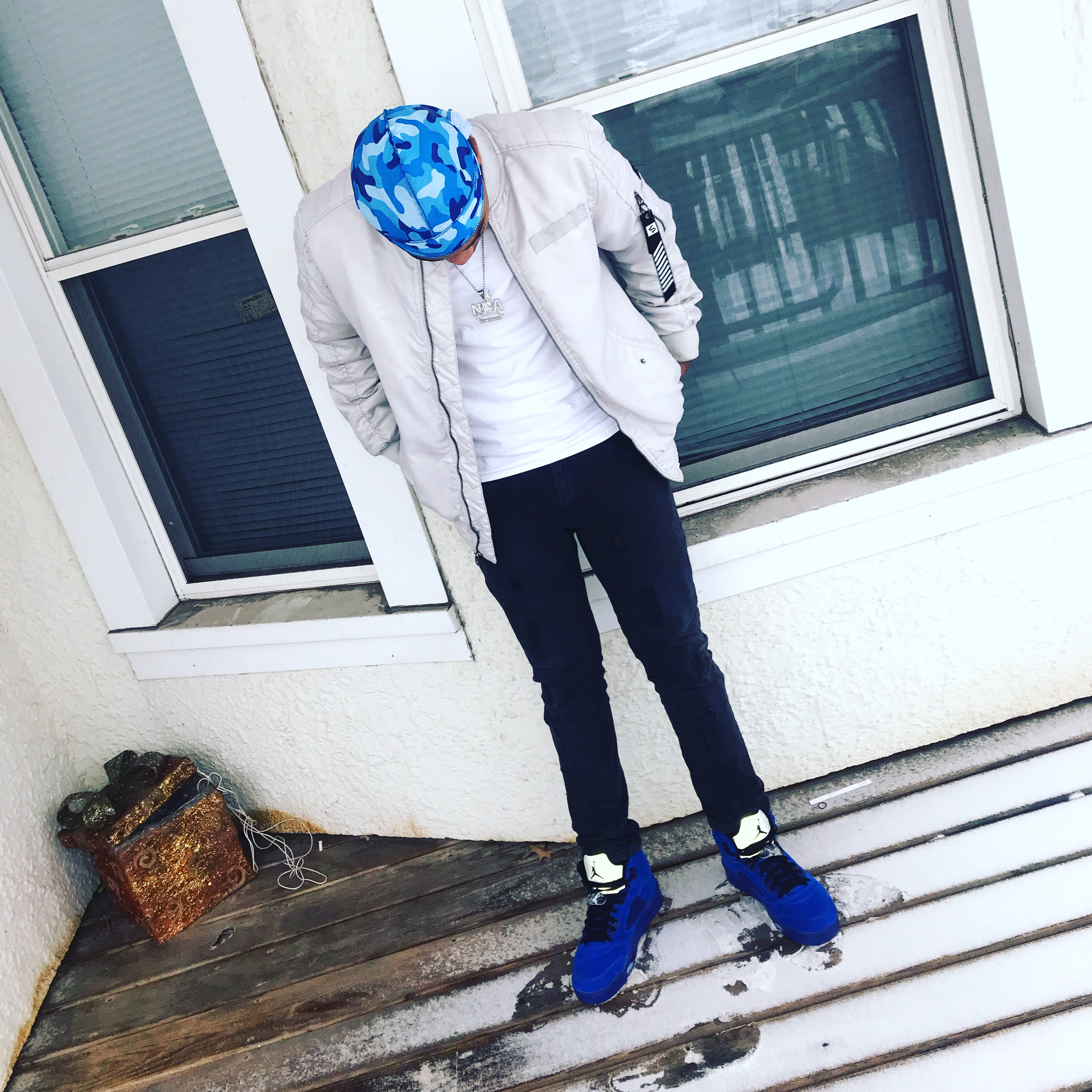 Air Jordan 5 GS Blue Suede