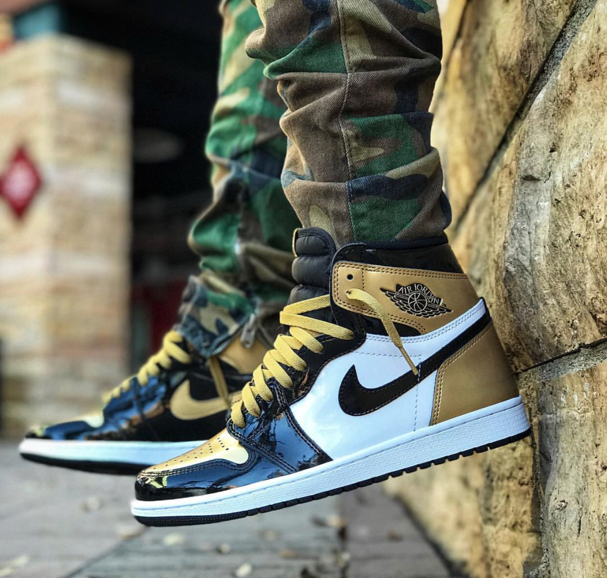 Air Jordan 1 Retro High OG Gold Toe - KicksOnFire.com